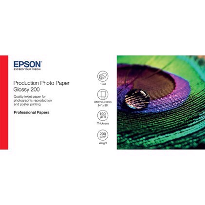 Epson Production Photo Paper Glossy 200g/m² - 24" x 30 meter