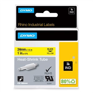 Tape Rhino 24 mm x 1.5m shrink tube blue/yellow.