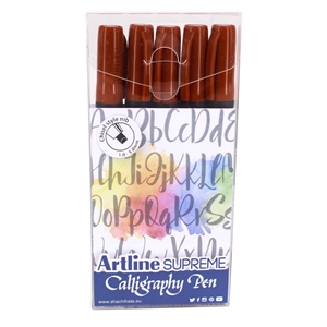 Artline Supreme Calligraphy Pen 5 - set sepia.