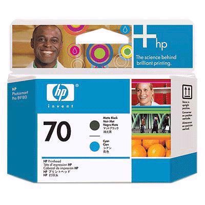 HP 70 - Matt black and cyan printheads | C9404A