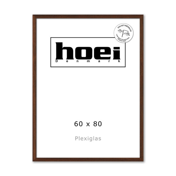 Massive dark oak frame for photos and posters 60 x 80 PLEXI cm