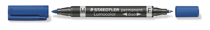 Staedtler Marker Lumocolor Duo Perm 0.6-1.5mm blue