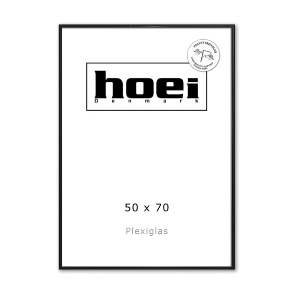Black Aluminum Frame 50 x 70 cm PLEXI