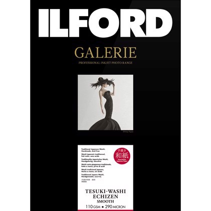 Ilford GALERIE Tesuki-Washi Echizen Smooth 110 - A3+ deckle edge, 10 sheets