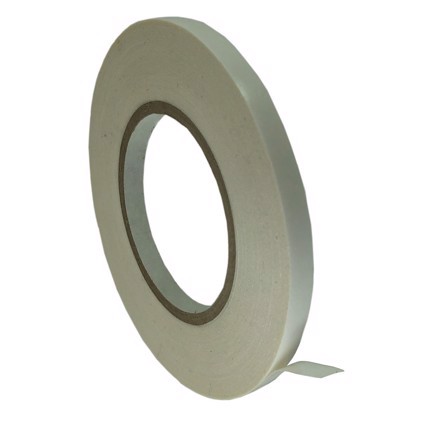 Double-sided adhesive tape with cover strip - 9/12 mm x 50 metres